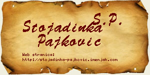 Stojadinka Pajković vizit kartica